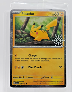 2025 Pokemon Pikachu 025/165 Calendar Festive Stamp Snowflake Sealed Promo - Image 1