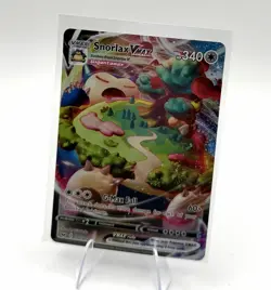 Pokemon TCG Snorlax VMAX Sword & Shield Base Set Full Art Secret Rare 142/202 NM - Image 1