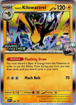 Pokemon | SVP | Iono's Kilowattrel(Prerelease) | 182 | NM Holo - Image 1