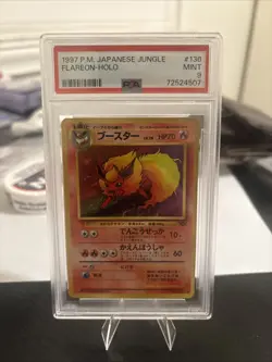 Pokemon Japanese 1997 Jungle Flareon Holo #136 PSA 9 Vintage Mint - Image 1