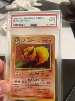 Pokemon Japanese 1997 Jungle Flareon Holo #136 PSA 9 Vintage Mint - Image 5
