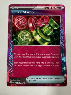 Unfair Stamp 165/167 Twilight Masquerade ACE SPEC Rare Pokemon TCG - Image 1