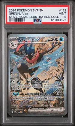 2024 POKEMON SVP EN-SV BLACK STAR PROMO #132 GRENINJA EX PSA 9 - Image 1