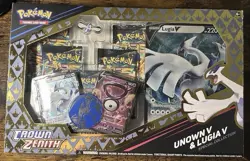 Pokemon TCG Crown Zenith Lugia V Unown v Special Collection Box Sealed - Image 1