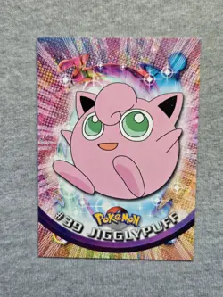 Jigglypuff #39 1999 Topps Pokemon TV Animation Edition Series 1 Blue Logo - Image 1