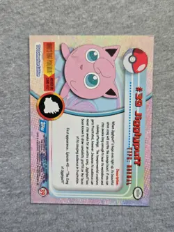 Jigglypuff #39 1999 Topps Pokemon TV Animation Edition Series 1 Blue Logo - Image 2