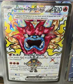 HEARTHFLAME MASK OGERPON EX - RARE - TWILIGHT MASQUERADE - POKEMON TCG - 065/167 - Image 1