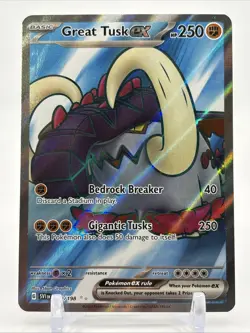 Pokemon TCG Scarlet & Violet Base Set #230/198 Great Tusk EX NM - Image 1