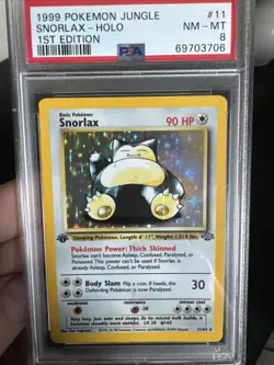 Pokemon Card Snorlax Jungle Holo First Edition 1999 RARE - Image 1