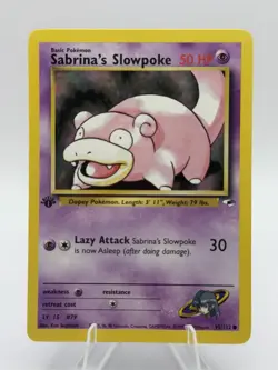 Pokemon Sabrina's Slowpoke Gym Challenge 1st Ed 95/132 Common 50 HP Card - Image 1