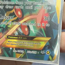 Pokemon Shaymin EX Holo Basic 77a/108 Card TCG 2017 English Card Stock - Image 5