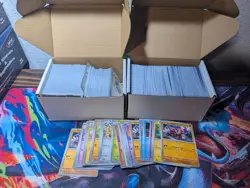 Pokemon Surging Sparks and Stellar Crown Bulk Lot 700+ Cards, C/Uc/Holos/Reverse - Image 1