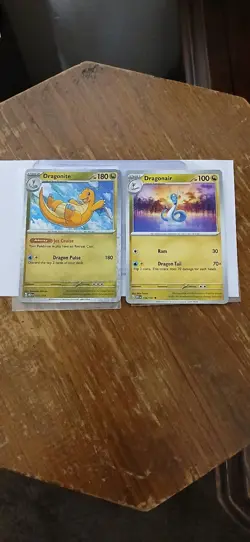 McDonald’s 2025 Pokemon Dragonite Promo Holo Card 12/15 + Dragonair 158/197 - Image 1