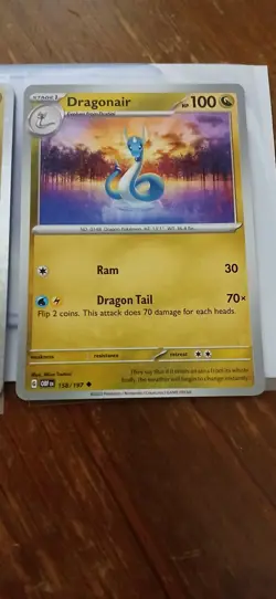 McDonald’s 2025 Pokemon Dragonite Promo Holo Card 12/15 + Dragonair 158/197 - Image 3