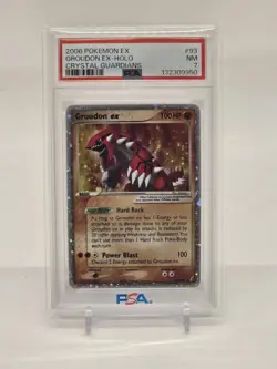 2006 POKEMON EX CRYSTAL GUARDIANS 93 GROUDON EX-HOLO - PSA 7 - Image 1