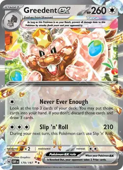 Pokemon | OBF | Greedent ex | 179/197 | NM Holofoil - Image 1