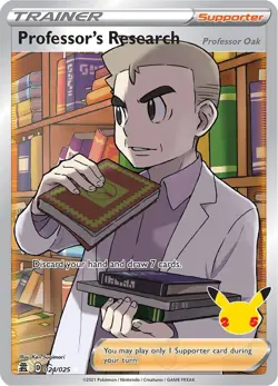 Pokemon | CLB | Professor's Research (Full Art) | 024/025 | NM Holofoil - Image 1