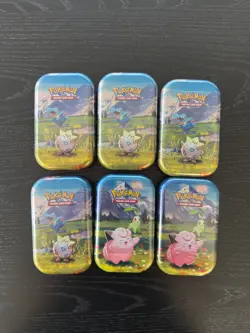 6x Pokemon Mega Evolution Ascended Heroes Mini Tins - In Hand - Image 1