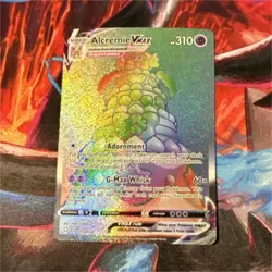 Pokemon TCG Alcremie VMAX 073/072 Shining Fates Secret Rare Full Art Holo - Image 1