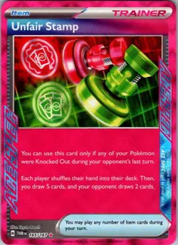 Pokemon | TWM | Unfair Stamp | 165/167 | NM Holo - Image 1