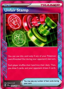 Pokemon | TWM | Unfair Stamp | 165/167 | NM Holo - Image 1