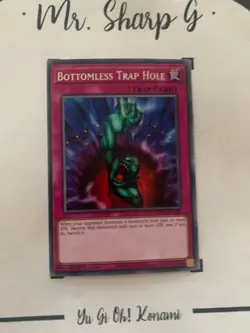BOTTOMLESS TRAP HOLE - 1st EDITION GEIM-EN045 ENGLISH Yu-Gi-Oh! CARD RARE KONAMI - Image 3