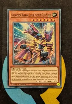 BPRO-EN099 Conduction Warrior Linear Magnum Plus Minus x3 Super Rare YuGiOh - Image 2