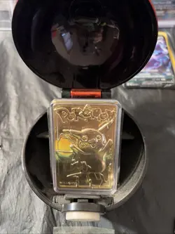 Pokemon Pikachu 23K Gold Plated Trading Card Burger King With Case - Image 2