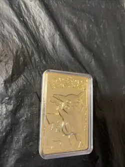 Pokemon Pikachu 23K Gold Plated Trading Card Burger King With Case - Image 4