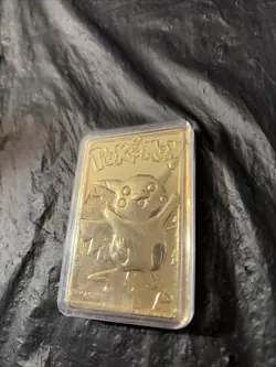 Pokemon Pikachu 23K Gold Plated Trading Card Burger King With Case - Image 5
