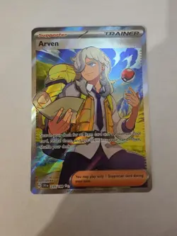 Arven 235/198 Pokemon TCG Scarlet & Violet Base Ultra Rare Full Art NM - Image 1