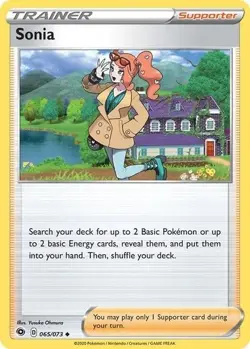Sonia 065/073 Uncommon SW&SH Champions Path Pokemon - Image 1