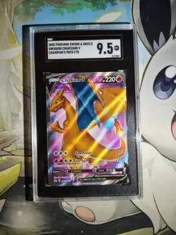Charizard V SWSH050 SGC 9.5 Sword & Shield Pokemon Champion's Path ETB Promo MT+ - Image 1