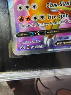 Charizard V SWSH050 SGC 9.5 Sword & Shield Pokemon Champion's Path ETB Promo MT+ - Image 2