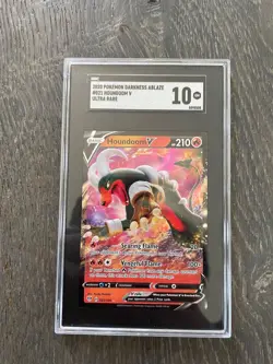 Pokemon TCG Houndoom V Darkness Ablaze 021/189 Holo Ultra Rare Graded Mint 10 - Image 1