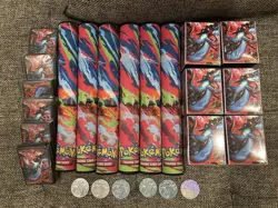 Pokemon Mega Charizard UPC Game Mat, Token, Sleeves, Storage Box X6 LOT - Image 1