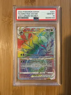 Pokemon TCG - Giratina VSTAR 201/196 SWSH Lost Origin Secret Rare Holo PSA 10 - Image 2