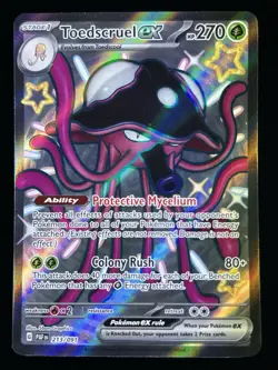 Pokemon Toedscruel ex 213/091 Paldean Fates SV Shiny Ultra Rare Full Art - Image 1