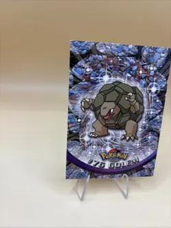 Golem #76 Blue Logo 1st print - 1999 Pokemon Topps TV Animation Series 1-NM - Image 3