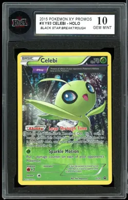 2015 Pokemon XY Black Star Promo #XY93 Celebi Holo KSA 10 Gem Mint - Image 1