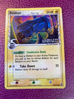 Pokemon TCG Beldum (59/113) EX Delta Species Stamped Holo Rare Pokemon Card NM - Image 1