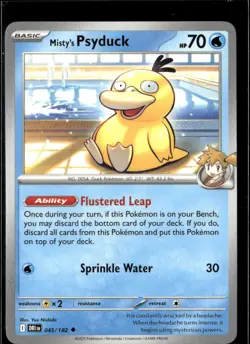 Pokemon Misty’s Psyduck 045/182 Destined Rivals Non Holo Uncommon 2 Card Lot - Image 1