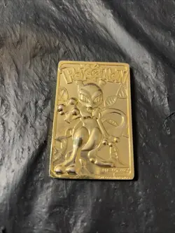 VINTAGE Pokemon Mewtwo Trading Card 23K Gold-Plated - 1999 BURGER KING VINTAGE - Image 1