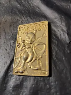 VINTAGE Pokemon Mewtwo Trading Card 23K Gold-Plated - 1999 BURGER KING VINTAGE - Image 2