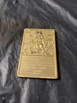 VINTAGE Pokemon Mewtwo Trading Card 23K Gold-Plated - 1999 BURGER KING VINTAGE - Image 4