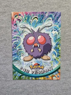 Pokemon #48 Venonat Card Topps TV Animation Edition Blue Logo - Image 1
