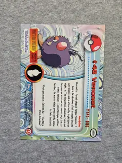 Pokemon #48 Venonat Card Topps TV Animation Edition Blue Logo - Image 2