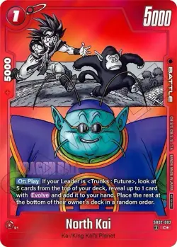 North Kai SBD2-002 R1 Battle Card On Play - Dragon Ball Super Card Game Kai Set - Image 1