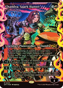MTG FOIL Chandra, Spark Hunter - Aetherdrift #401 - Image 1