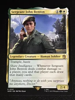MTG Universes Beyond: Doctor Who Sergeant John Benton 0157 NM Rare - Image 1